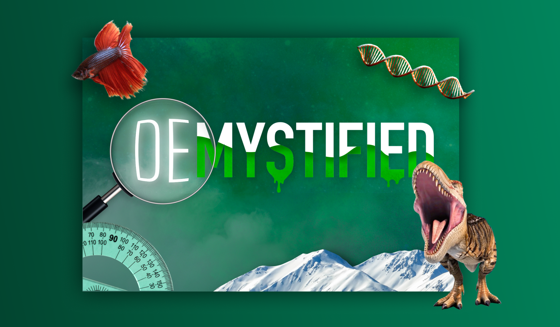 Our amazing video team created their own unique spin on the Science Green color palette shown here on the Demystified Channel. DEmystified is an original video series that demystifies the world around us.