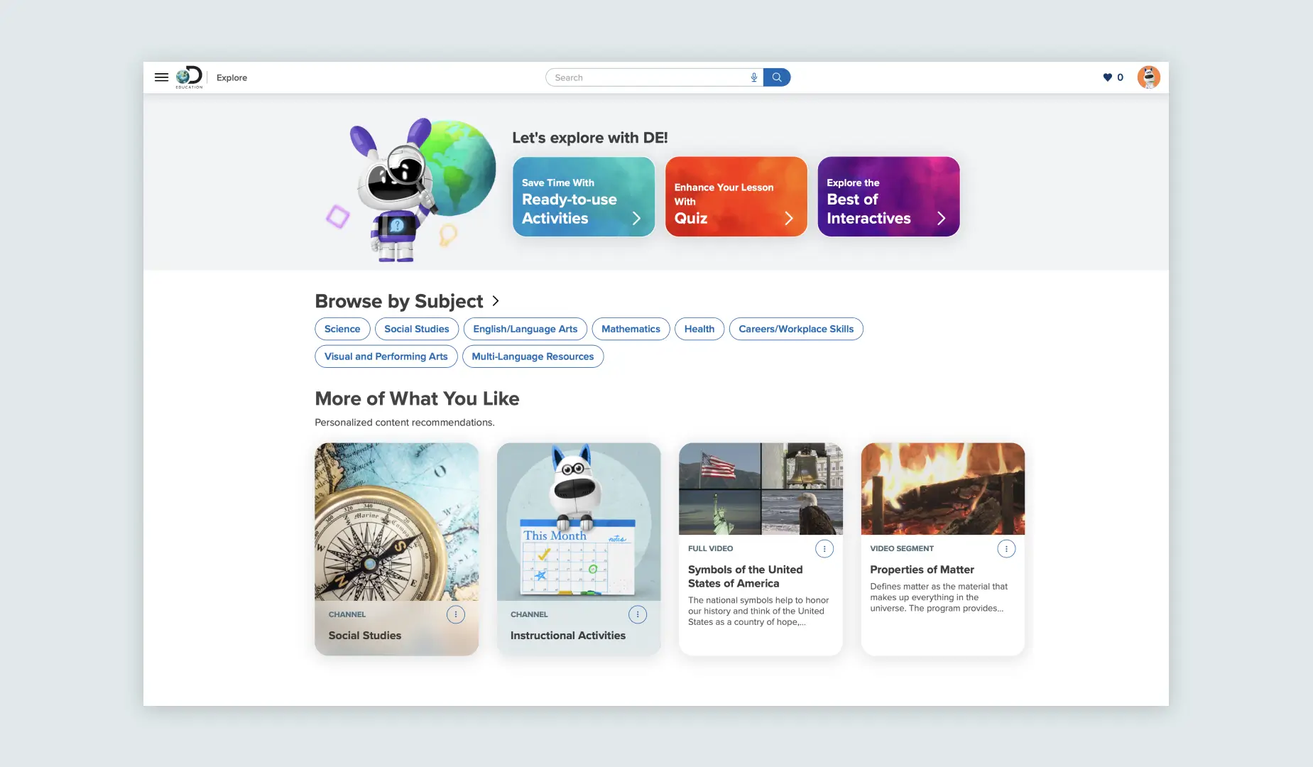 Our "Explore" section of the platform demonstrates Proxima Vara in various formats. This is done to establish a clear type hierarchy, which in combination with visual design, effectively guides the user's attention to key areas.